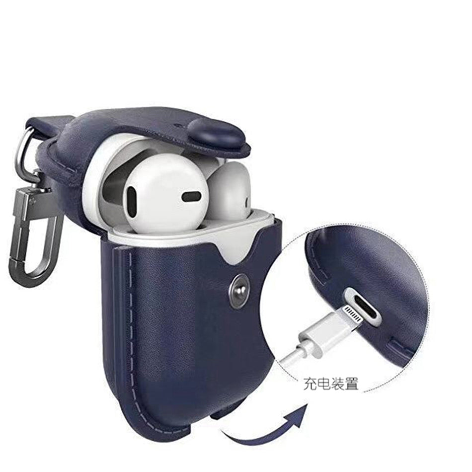 Headphone Luxury Genuine Leather Cover For Apple AirPods