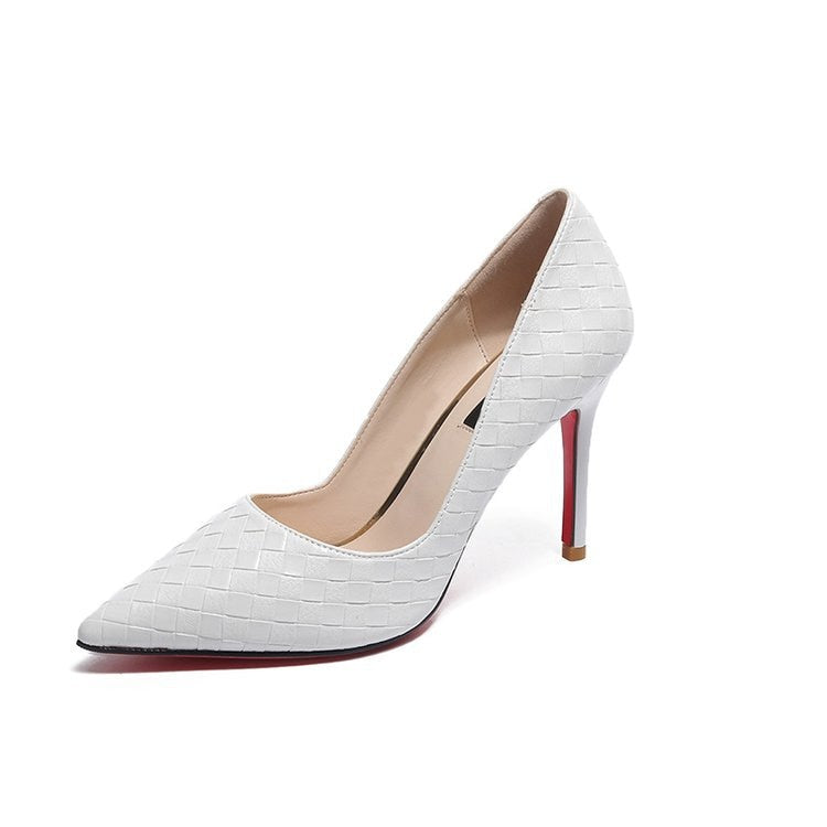 Europe Sexy Women Shoes Red Bottom High Heels Pumps Spring/Autumn New Pointed Thin Heels Slip-on Shoes Woman Party Shoes