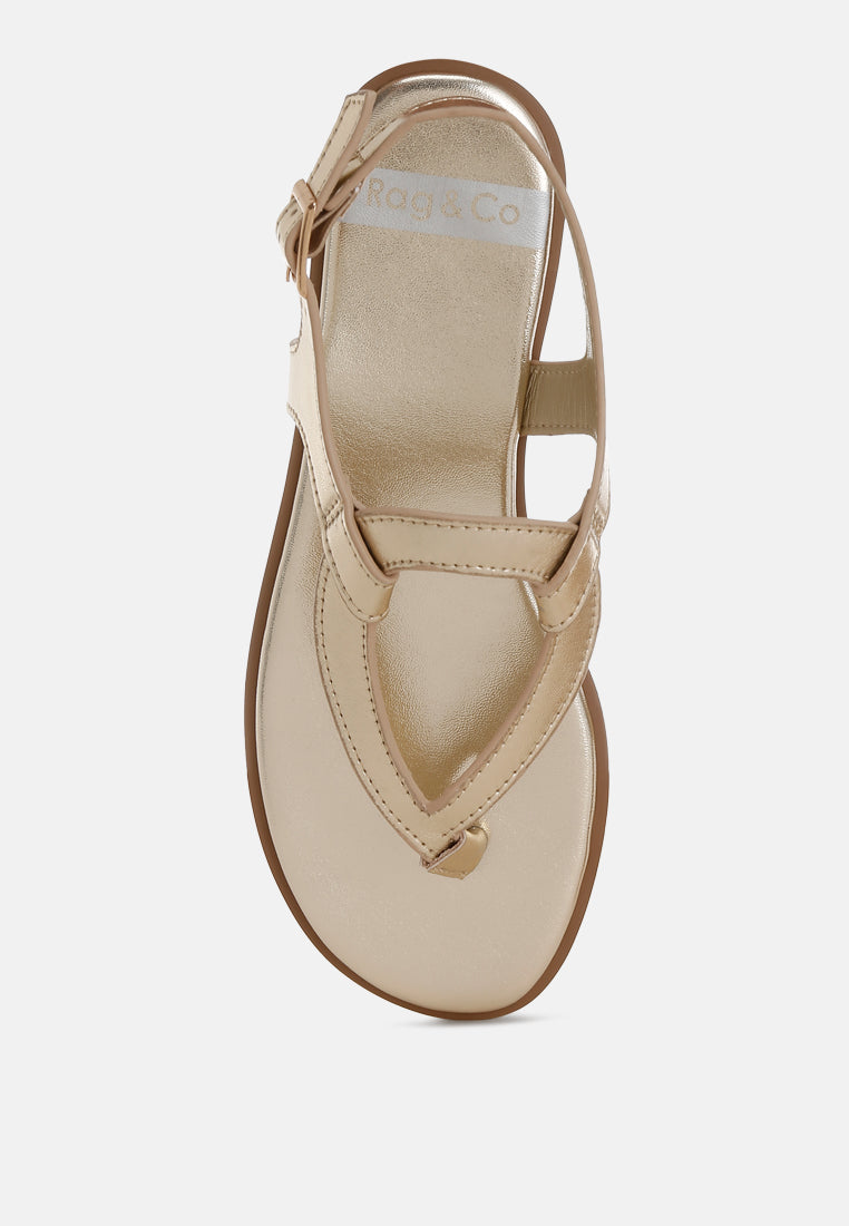 Zorad Metallic Genuine Leather Flats-3