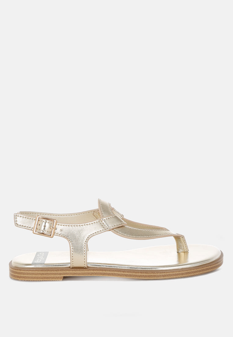 Zorad Metallic Genuine Leather Flats-0